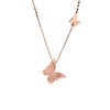 Titanium Steel 18K Butterfly Necklace Women's Rose Gold Elegant Simple Necklace Clavicle Chain Women's Short Pendant Cross-border Explosions