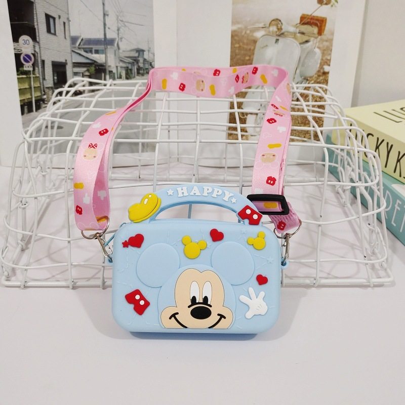 2025 New Mickey Coin Purse Style Student Cute Minnie Coin Purse Small Shoulder Bag Silicone Soft Crossbody Bag for Women