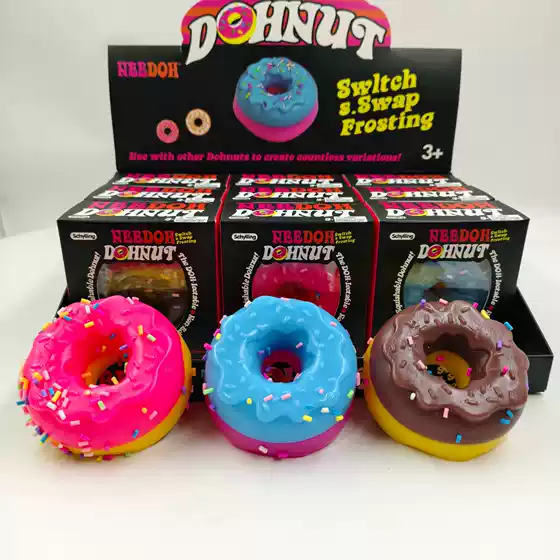 Cross-Border Popular Donut Squishy Toy, Slow Rebound Stress Relief Toy, Tpr Stress-Relief Donut, Office Stress-Relief Gadget