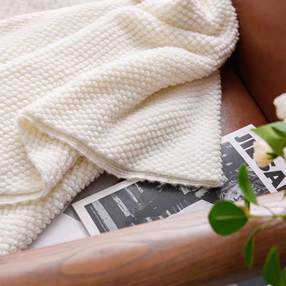 Sofa Blanket Knitted Blanket Office Air Conditioning Lunch Break Blanket Shawl Blanket Casual Blanket Bed Blanket Small Blanket Wholesale