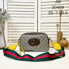Crossbody Printed PVC Camera Bag with Tiger Head Letter Design for Women, Vintage Stylish Square Shoulder Bag, Large Capacity