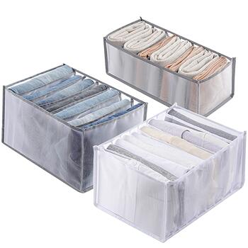 Cross-border Clothes and Pants Storage Box Declered Clothes Wardrobe Storage Box Household Jeans Layered Storage Fixing Box