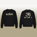B1085 round neck black