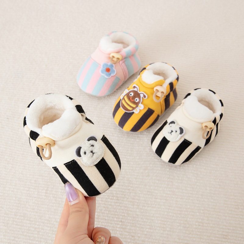 Cartoon Kidsren's Cotton Shoes, Winter Home Shoes for Boys and Girls, Kidsren's Baby Soft-Soled Non-Slip Warm Plush Cotton Shoes