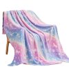 Unicorn Girl Personalized Unicorn Blanket Luminous Children Toddler Birthday Gift Blanket Rainbow Lightweight Baby Boy