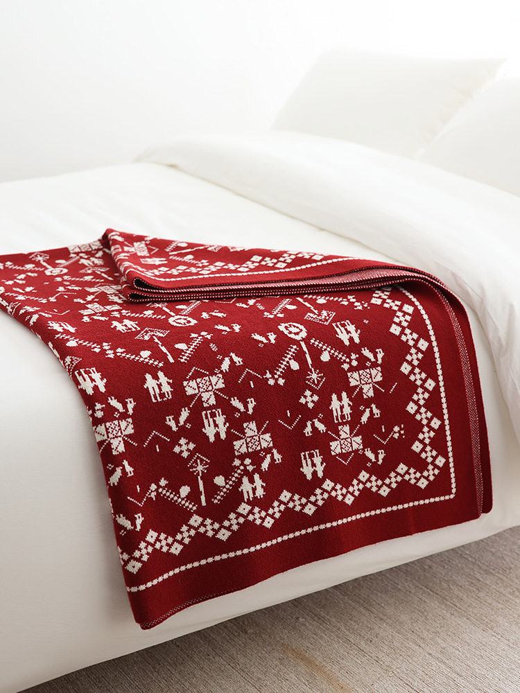 Knitted Sofa Blanket in stock Cross-border Nap Blanket Single Blanket Holiday Gift Warm Blanket Leisure Blanket