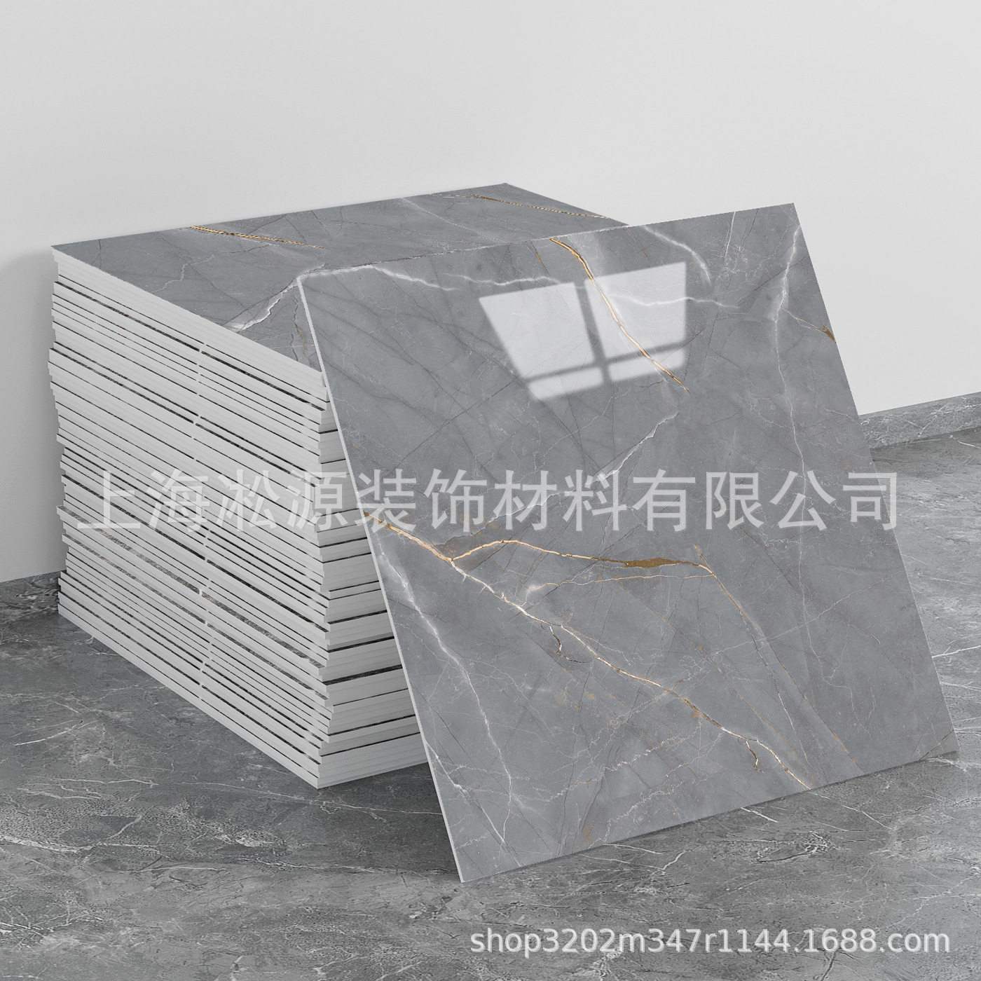 外贸跨境热销大理石仿瓷砖墙贴自粘防水防潮背景墙面装饰墙壁纸