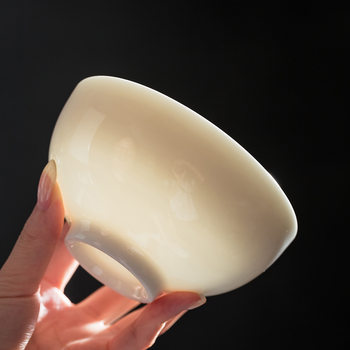 Dehua Chinese White Jade Tableware 2025 New Model High-End Exquisite Beautiful High-Value Household Ceramic Bowls Wholesale