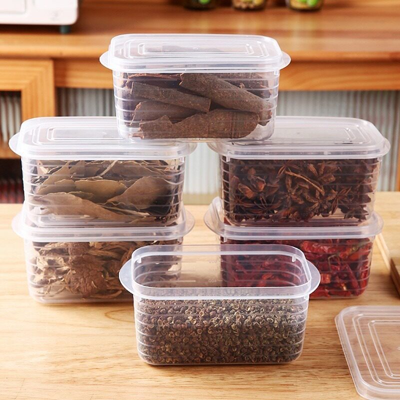 Food Grade Kitchen Refrigerator Storage Preservation Box Spice Seasoning Box Sealed Preservation Frozen Meat Box Freezing and Heating