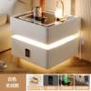 Smart Bedside Table Modern Simple Solid Wood with Light Bedroom Light Luxury Multi-Function Wireless Charging Bluetooth Smart Bed Cabinet