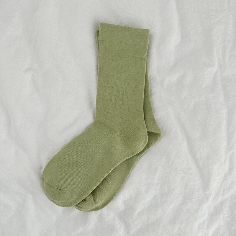 诸暨月子袜女白色堆堆袜韩版棉袜无骨袜女士吸汗中筒袜子批发