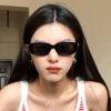 New sunscreen small box sunglasses men's and women's European and American fashion street shot UV protection sunglasses vintage sunglasses