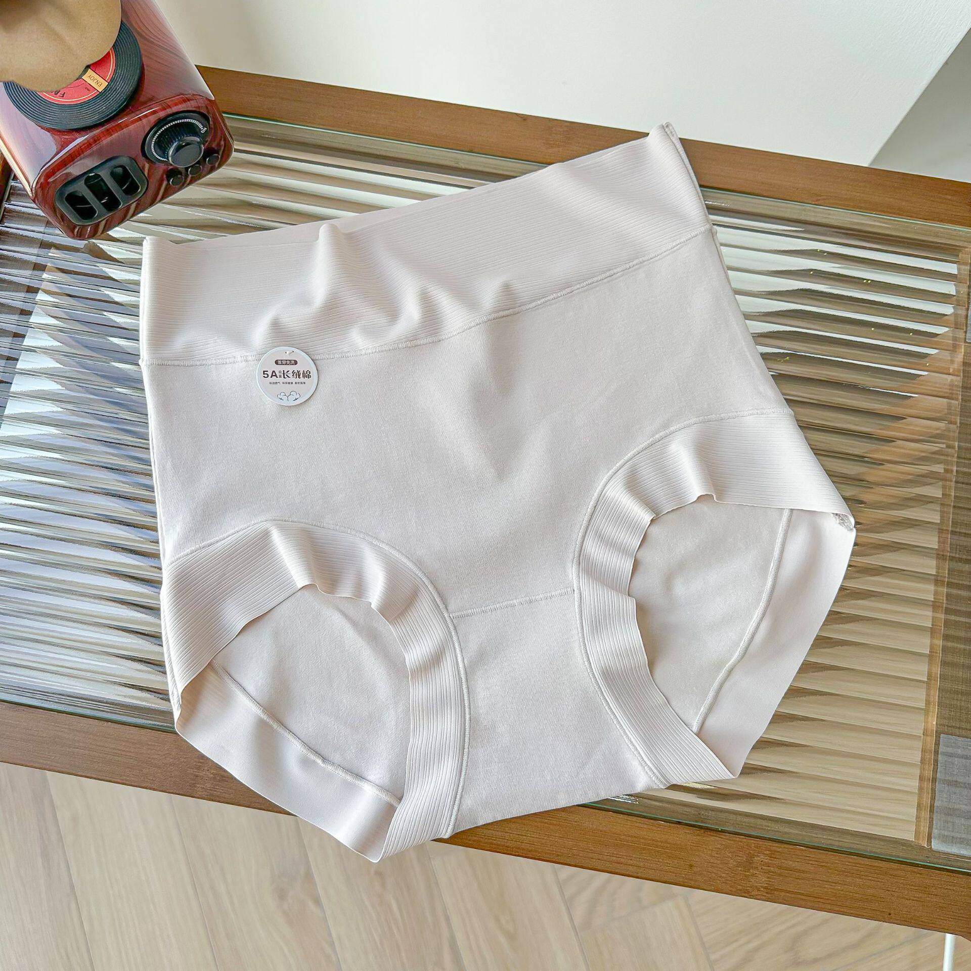 8285 大码200斤可穿5A抗菌简约高腰长绒棉女士内裤收腹舒适吸湿透