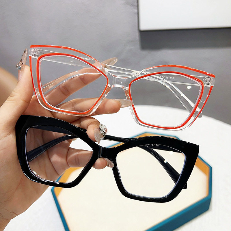 Myopia Glasses Men's and Women's Frame Myopia Can be Equiped with Retro Art Glasses Frame Internet Celebrity Flat Glasses 97199