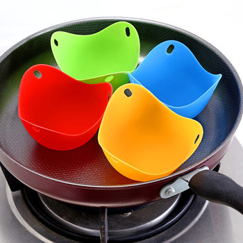 Silicone Egg Boiler Thickened Food Grade Silicone Egg Steamer Cross-border Creative Silicone Egg Pad 4 Color Egg Boiler