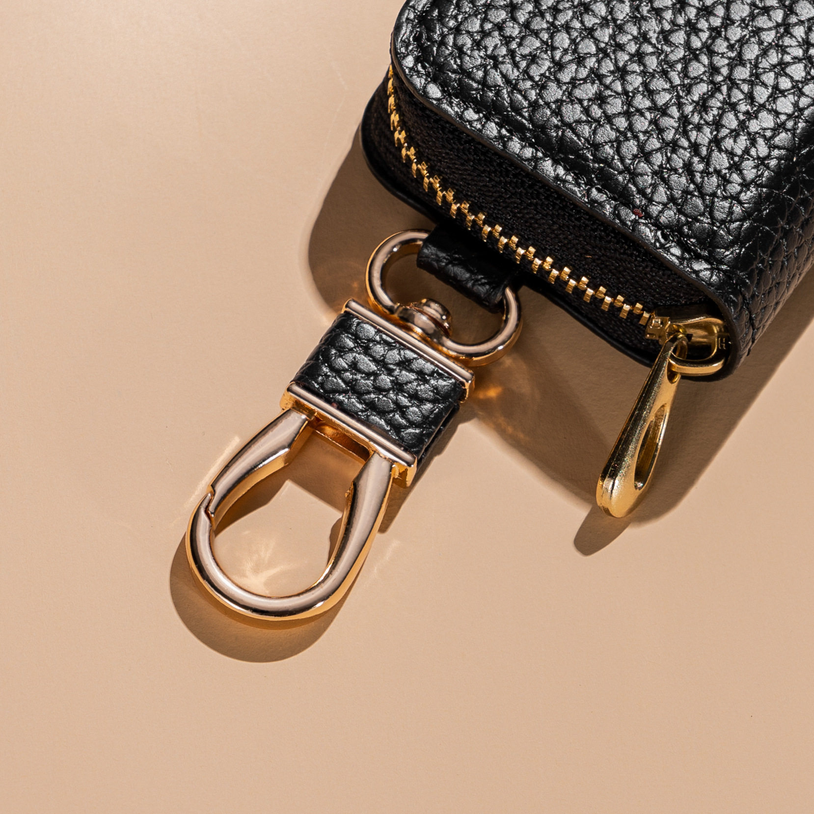 Cross-border Fashion Litchi Pattern Car Key Bag Universal Model Men's and Women's Storage Key Leather Case Mini Storage Key Bag