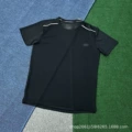 Crystal striped short sleeve black