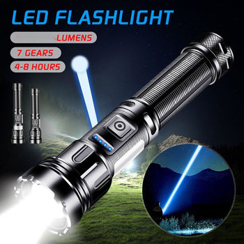 Cross-border flashlight telescopic zoom Type-c charging multifunctional outdoor lighting COB side light flashlight