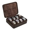 New Vintage Crazy Horse Leather Portable Watch Protection Box Watch Storage Gift Box Eight-position Leather Watch Box