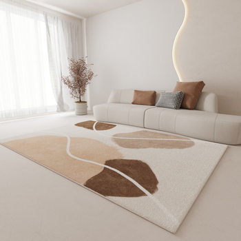 Modern Minimalist Living Room Cashmere Imitation Carpet Floor Mat Light Luxury Advanced Bay Window Coffee Table Blanket Bedroom Non-slip Bedside Blanket