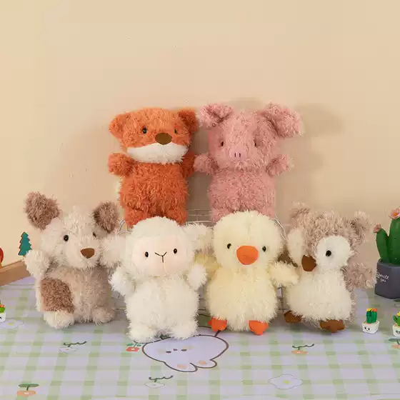 Little Animal Doll Curly Small Plush Toy Kidsren's Doll Grabber Wedding Doll Wholesale
