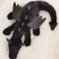New 45cm black dragon plush toy - standard edition
