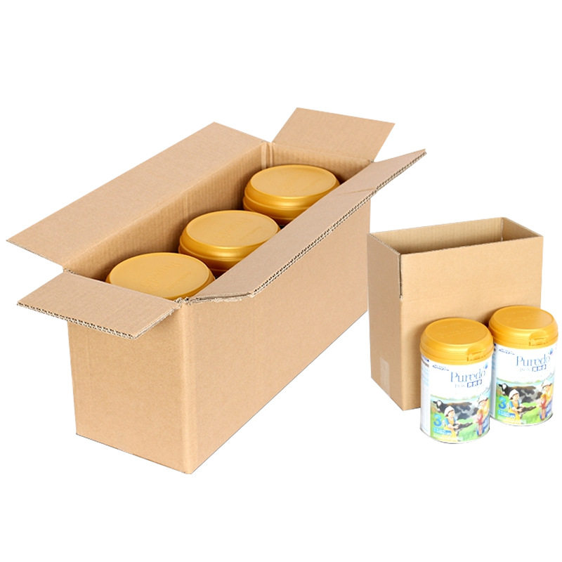 Five-layer extra hard thickened 1/2/3/4/6 listen canned milk powder carton air column wholesale carton packaging box free shipping