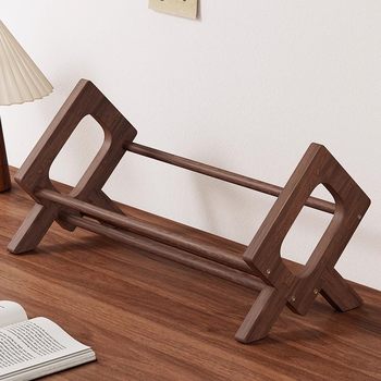 Wooden Book Stand Desktop Storage Rack Student Desk Side Reading Book Holder Bay Window Picture Book Rack