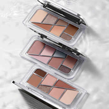 Makeup Poto Seven-Color Eye Shadow Palette for Beginners Low Saturation Pearlescent Fine Shimmer Matte Earth Color Daily Nude Eye Shadow