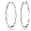 Full diamond white gold white diamond earrings