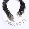Accessories diy Necklace Rope Lobster Buckle Leather Rope Korean Wax Line Necklace Rope Black Leather Rope Pendant Rope Wax Leather Rope