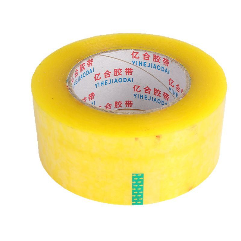 Wholesale Transparent Tape for Packaging, E-Commerce Express Logistics Tape, Whole Box of Wide Tape, Large Roll Sealing Yellow Tape