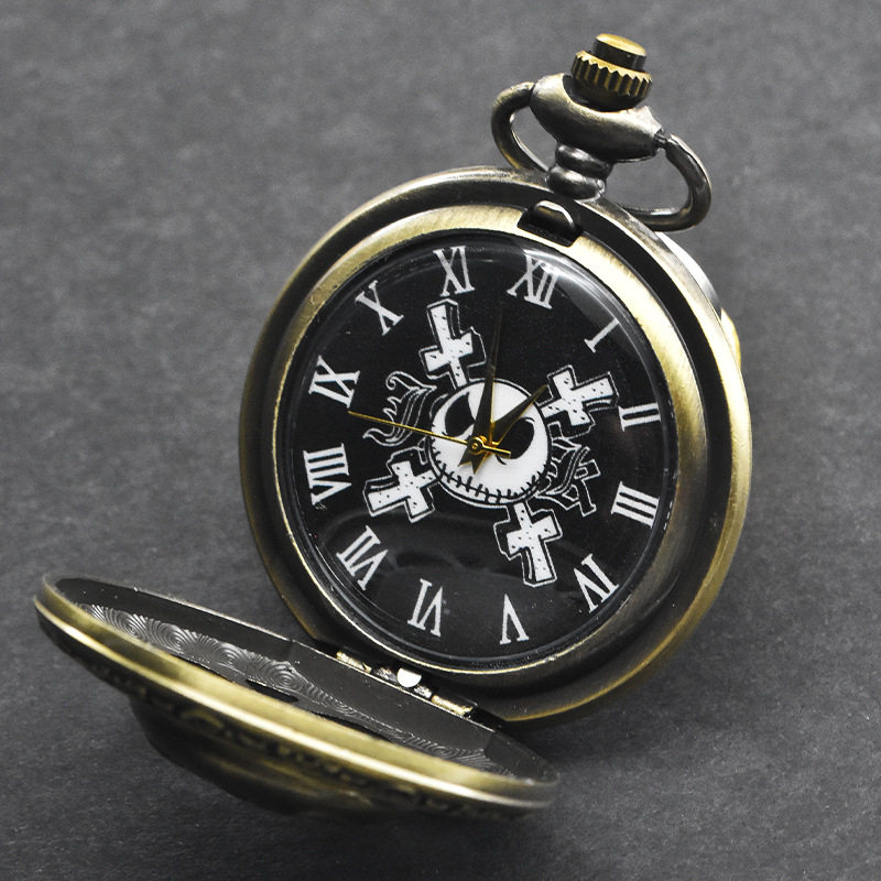 镂空时尚复古石英表个性潮流大号项链怀表厂家批发怀旧手表