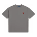 T-shirt dark gray red label