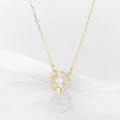 Beating heart gold white diamond