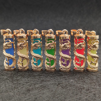 Golden Luminous Dragon Pendant Luminous Resin Aggressive Men's Dragon Necklace Jewelry Cross-border temu Hot Selling Explosions