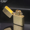 ZORRO ZORRO New Z902S Brass About 110 Wire Thickened Case Kerosene Lighter Original Copper Light Plate Copper Movement