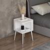 Cream Style Bedside Table Modern Simple Internet Celebrity Creative Iron Sofa Side Table Coffee Table Simple Bedroom Bedside Table