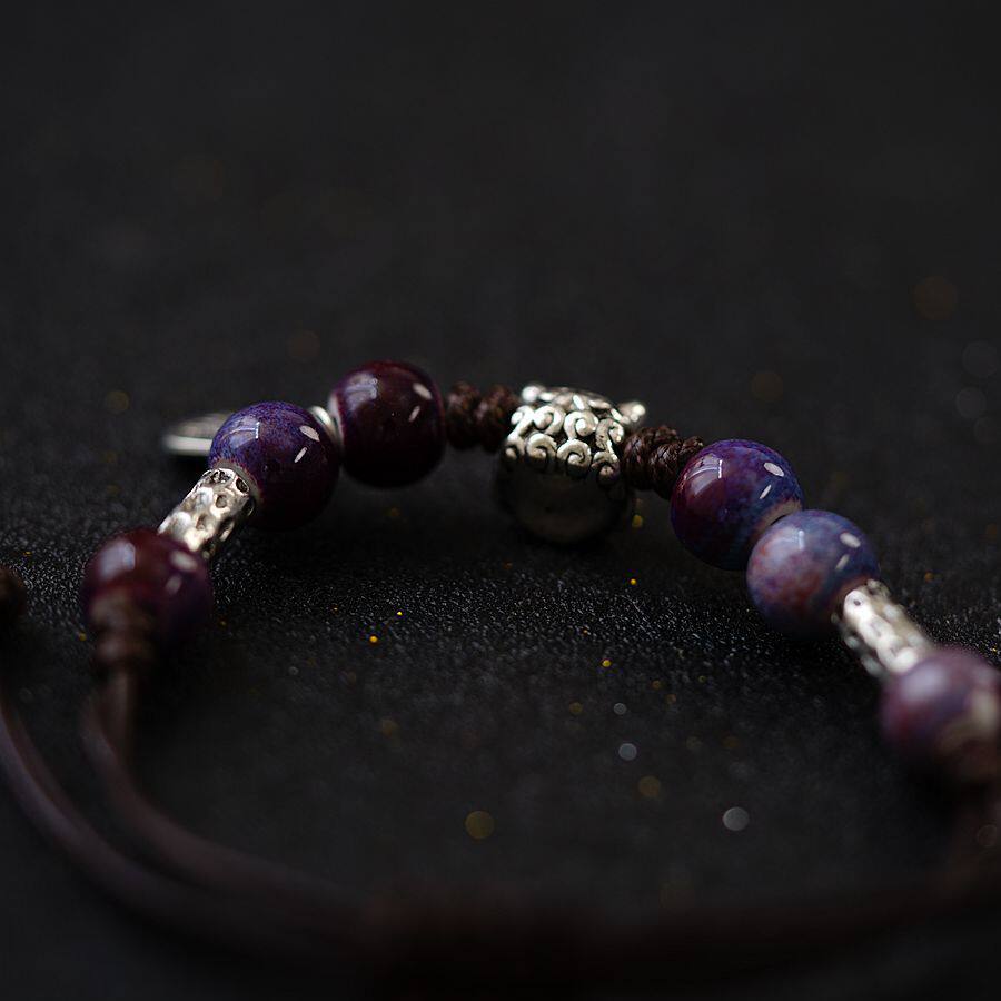 Stupid Woven Little Lion Wake Bracelet National Fashion Vintage Men's and Women's Couple's Jewelry Good Luck Accessories Adjustable Hand Rope for Women