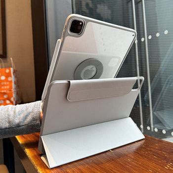 Suitable for Apple ipadair6 Protective Shell Acrylic Transparent Pro11 Magnetic Suction 10.2 Generation No Pen Slot 5 Anti-bending Cover