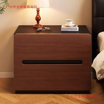 Medieval style bedside table solid wood home bedroom bedside storage rack 2025 new small apartment storage bedside cabinet