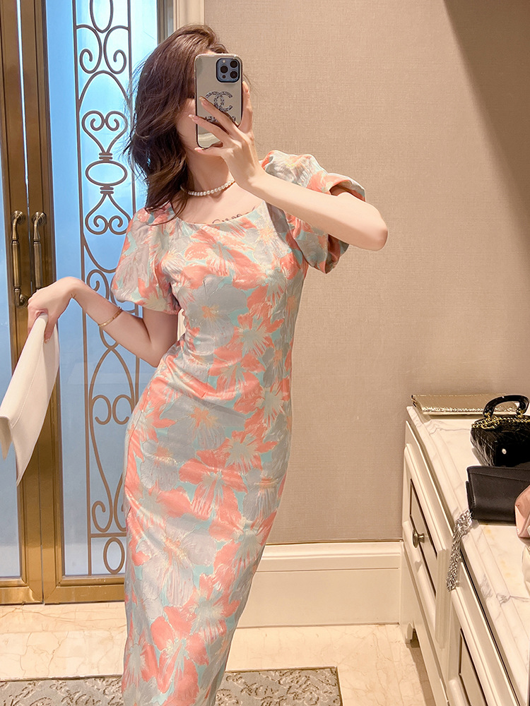 (Mới) Mã A0038 Giá 1120K: Váy Đầm Liền Thân Dáng Dài Nữ Chtdng Dáng Ôm Body Gợi Cảm Sexy Tay Phồng Hàng Mùa Hè Phục Cổ Cổ Điển Họa Tiết Hoa Thời Trang Nữ Chất Liệu G04 Sản Phẩm Mới, (Miễn Phí Vận Chuyển Toàn Quốc).