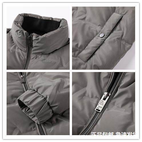 Hengyuanxiang Men's Lightweight Winter Thickened down Jacket for Middle-Aged and Elderly, Stand Collar Short White Duck down Warm Coat for Dad