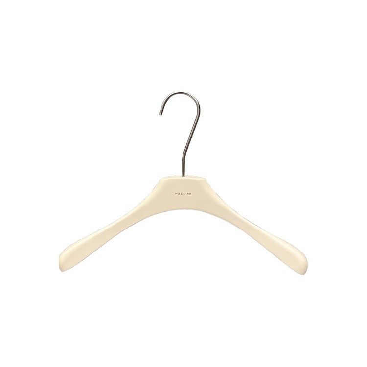 Clothing Store Special Clothes Hanger Solid Wood Rice White Milk White Non-slip Seamless Clothes Trouser Rack Women's Adult Clothes Support LOGO