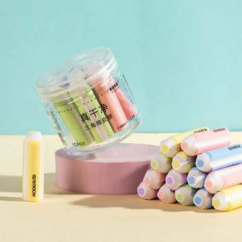 Jungong Eraser Triangular Eraser No Chips Super Clean Elementary School Students Special Wipe Eraser Clean Without Leaving Any Traces Wholesale
