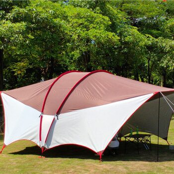 greenheron outdoor oversized double pole Habi canopy beach awning living room UV-proof canopy tent