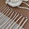 Korean Generation Fever's Same Style Retro High-End French Shijia Pearl Ingot Buckle Necklace Accessible Luxury Niche Clavicle Chain