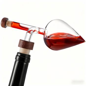 Hot Selling Cross-Border Ball-Shaped Quantitative Red Wine Bottle Pourer Air Aerator Portable Peach-Shaped Quick Decanter