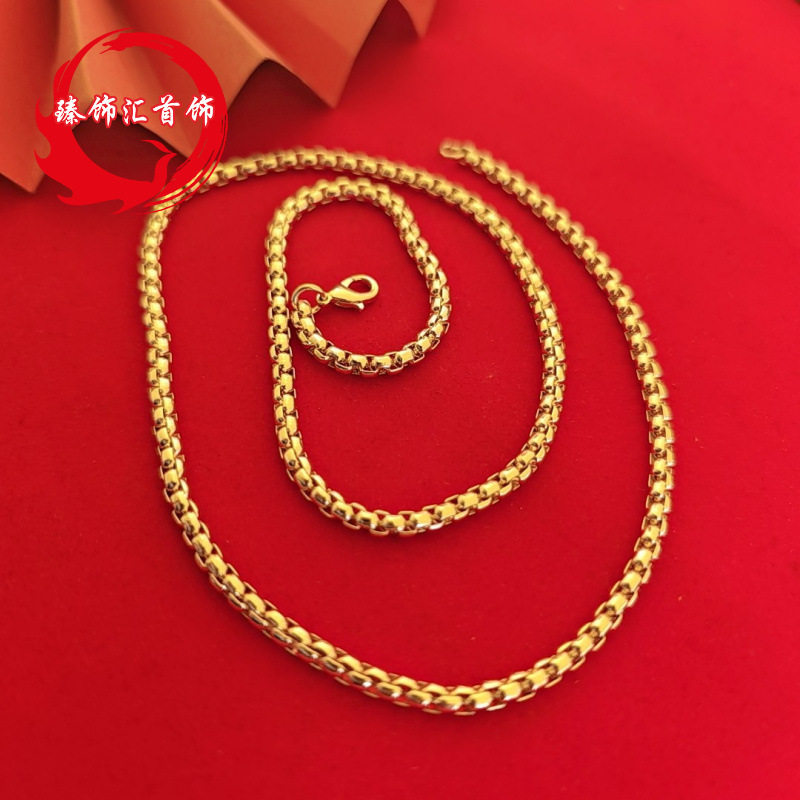 Tiktok Live Women's Boss Collarbone Necklace Lobster Clasp Women's Extended Corn Necklace Wholesale Cross-Border Jewelry