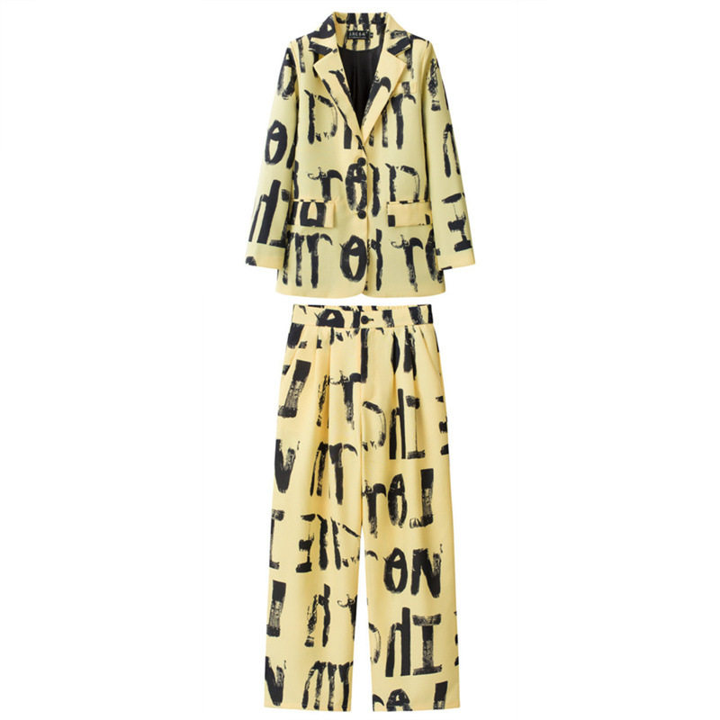 小西装复古外套修身时尚2026春秋季女韩版休闲设计感上衣西裤套装